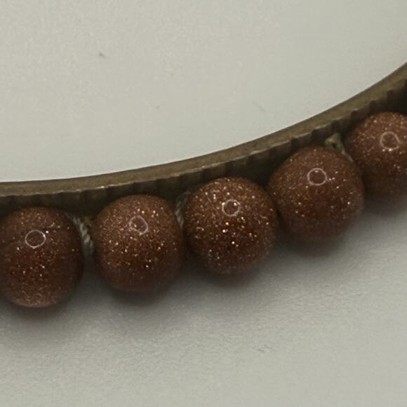 Vintage Goldstone Bracelet Brooch Leaf Bug Bangle 7” - Picture 7 of 9